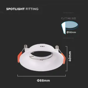 Χωνευτό φωτιστικό Spot GU10 στρογγυλό λευκό V-TAC – 6632
