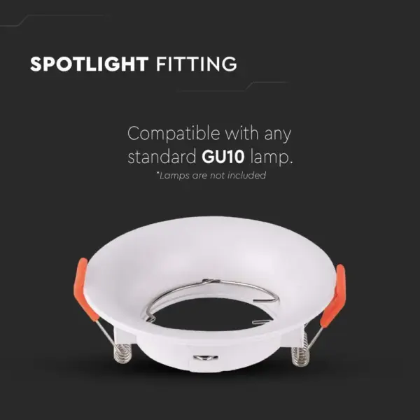 Χωνευτό φωτιστικό Spot GU10 στρογγυλό λευκό V-TAC – 6632
