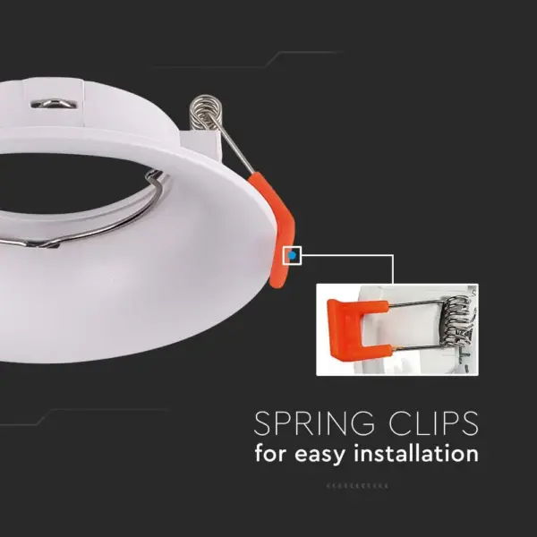 Χωνευτό φωτιστικό Spot GU10 στρογγυλό λευκό V-TAC – 6632