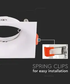 Χωνευτό φωτιστικό Spot GU10 τετράγωνο λευκό V-TAC – 6634