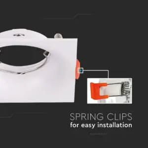 Χωνευτό φωτιστικό Spot GU10 τετράγωνο λευκό V-TAC – 6634