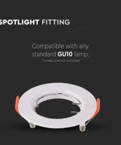 Χωνευτό φωτιστικό Spot GU10 στρογγυλό λευκό 2 τμχ. V-TAC – 6640