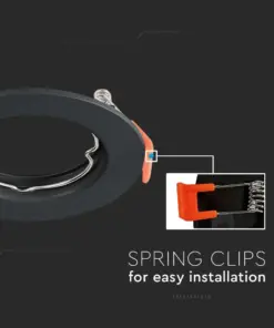 Χωνευτό φωτιστικό Spot GU10 στρογγυλό μαύρο 2 τμχ. V-TAC – 6641