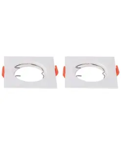 Χωνευτό φωτιστικό Spot GU10 τετράγωνο λευκό 2 τμχ. V-TAC – 6642