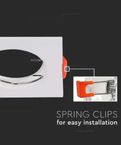 Χωνευτό φωτιστικό Spot GU10 τετράγωνο λευκό 2 τμχ. V-TAC – 6642