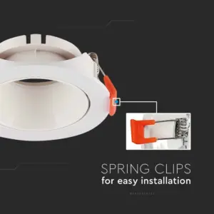 Χωνευτό φωτιστικό Spot GU10 στρογγυλό λευκό με λευκό ανακλαστήρα V-TAC – 6644