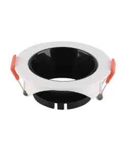 Χωνευτό φωτιστικό Spot GU10 στρογγυλό λευκό με μαύρο ανακλαστήρα V-TAC – 6645