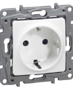 Πρίζα 2Π+Γ Σούκο Ασφαλείας με Αυτόματους Ακροδέκτες Λευκή Legrand Niloe – 664531
