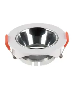 Χωνευτό φωτιστικό Spot GU10 στρογγυλό λευκό με χρώμιο ανακλαστήρα V-TAC – 6647