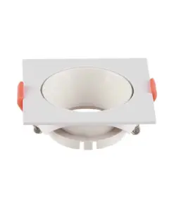 Χωνευτό φωτιστικό Spot GU10 τετράγωνο λευκό με λευκό ανακλαστήρα V-TAC – 6650