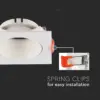 Χωνευτό φωτιστικό Spot GU10 τετράγωνο λευκό με λευκό ανακλαστήρα V-TAC – 6650