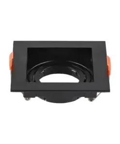 Χωνευτό φωτιστικό Spot GU10 τετράγωνο μαύρο κινητό V-TAC – 6657