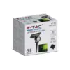 Ηλιακό Φωτιστικό Κήπου Καρφί LED 2W Μαύρο V-TAC Αδιάβροχο IP65 Θερμό 3000K – 6660