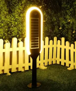 LED ηλιακό φωτιστικό κήπου 5W IP65 θερμό λευκό 3000K με ανιχνευτή κίνησης & φωτός με μαύρο σώμα V-TAC – 6666