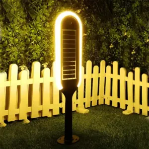 LED ηλιακό φωτιστικό κήπου 5W IP65 θερμό λευκό 3000K με ανιχνευτή κίνησης & φωτός με μαύρο σώμα V-TAC – 6666