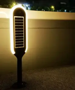 LED ηλιακό φωτιστικό κήπου 5W IP65 θερμό λευκό 3000K με ανιχνευτή κίνησης & φωτός με μαύρο σώμα V-TAC – 6666