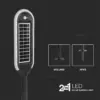 LED ηλιακό φωτιστικό κήπου 5W IP65 θερμό λευκό 3000K με ανιχνευτή κίνησης & φωτός με μαύρο σώμα V-TAC – 6666