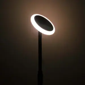 LED ρυθμιζόμενο ηλιακό φωτιστικό κήπου 8W IP65 φυσικό λευκό 4000K με ανιχνευτή φωτός με μαύρο σώμα V-TAC – 6669