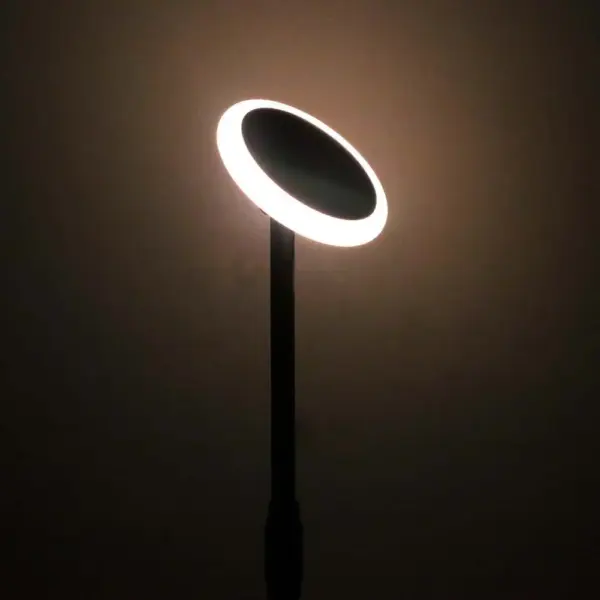 LED ρυθμιζόμενο ηλιακό φωτιστικό κήπου 8W IP65 φυσικό λευκό 4000K με ανιχνευτή φωτός με μαύρο σώμα V-TAC – 6669