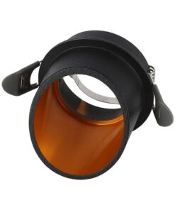 Χωνευτό φωτιστικό Spot GU10 στρογγυλό μαύρο & χρυσό V-TAC – 6683