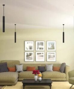 Κρεμαστό φωτιστικό Spot GU10 στρογγυλό με μαύρο σώμα 60 x 500mm V-TAC – 6687