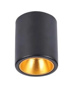 Επιφανειακό φωτιστικό Spot GU10 στρογγυλό με μαύρο & χρυσό σώμα V-TAC – 6691