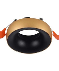 Χωνευτό φωτιστικό Spot GU10 στρογγυλό με χρυσό & μαύρο σώμα V-TAC – 6697