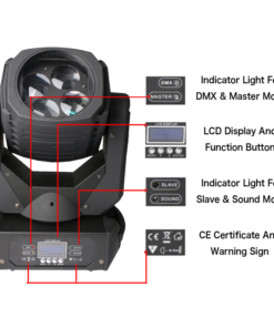 Επαγγελματική Κινούμενη Ρομποτική Κεφαλή TORNADO Super Beam CREE Prism LED 120W 230V 2° DMX512 RGBW GloboStar 51113