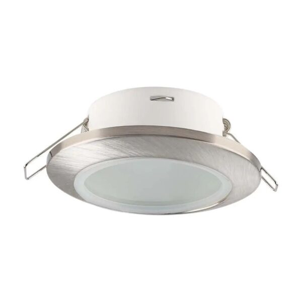 Χωνευτό φωτιστικό Spot GU10 στρογγυλό με satin nickel σώμα IP44 V-TAC - 6700