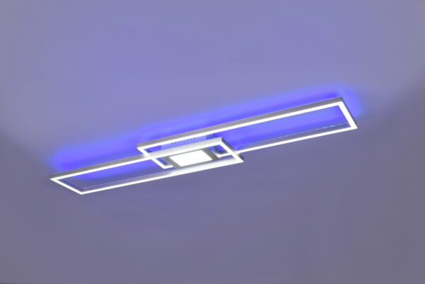 Φωτιστικό Οροφής Trio Lighting  LED 38W Νίκελ Ματ Μεταλλικό Dimmable  4500lm  RGB+2700K-6500K με Τηλεχειριστήριο – 670710507