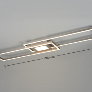 Φωτιστικό Οροφής Trio Lighting  LED 38W Νίκελ Ματ Μεταλλικό Dimmable  4500lm  RGB+2700K-6500K με Τηλεχειριστήριο – 670710507