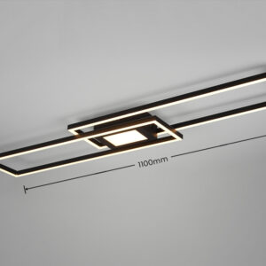 Φωτιστικό Οροφής Trio Lighting  LED 38W Μαύρο Ματ Μεταλλικό Dimmable 4500lm  RGB+2700-6500K με Τηλεχειριστήριο – 670710532