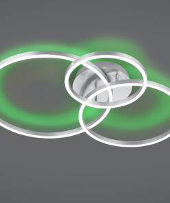 Φωτιστικό Οροφής Trio Lighting LED 28W Νίκελ Ματ Μεταλλικό Dimmable 3200lm 2700 – 6500K – 670810607