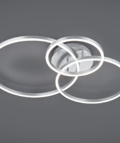 Φωτιστικό Οροφής Trio Lighting LED 28W Νίκελ Ματ Μεταλλικό Dimmable 3200lm 2700 – 6500K – 670810607