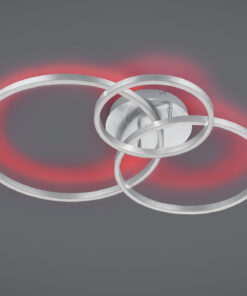 Φωτιστικό Οροφής Trio Lighting LED 28W Νίκελ Ματ Μεταλλικό Dimmable 3200lm 2700 – 6500K – 670810607