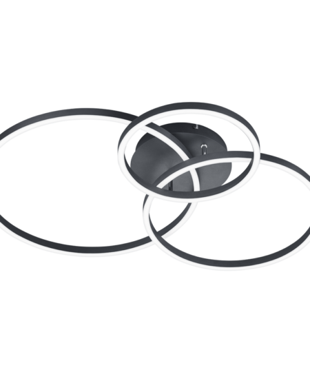 Φωτιστικό Οροφής Trio Lighting LED 28W Μαύρο Ματ Μεταλλικό Dimmable 3200lm 2700 – 6500K – 670810632