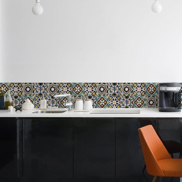 Green Tiles μπορντούρα προστασίας τοίχων κουζίνας Ango – 67113