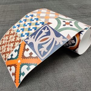 Red Tiles μπορντούρα προστασίας τοίχων κουζίνας Ango – 67114