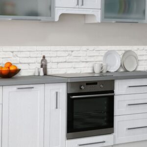 White Bricks μπορντούρα προστασίας τοίχων κουζίνας Ango – 67115