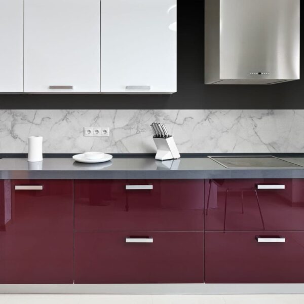 White Marble μπορντούρα προστασίας τοίχων κουζίνας Ango – 67118