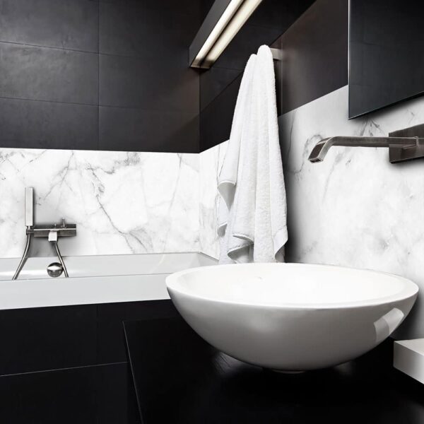 White Marble μπορντούρα προστασίας τοίχων κουζίνας Ango – 67118