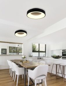 Φωτιστικό Οροφής Trio Lighting LED 27W Μαύρο Ματ Μεταλλικό Step Dimmable 3100lm 3000K 671210132