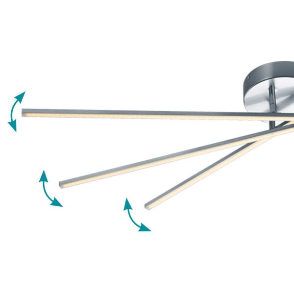 Φωτιστικό Οροφής Trio Lighting LED 8,5W  Νίκελ Ματ Μεταλλικό Step Dimmable 950lm 3000K  671610307
