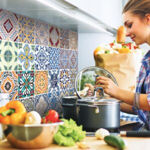 Azulejos L πλάτη προστασίας τοίχου εστιών κουζίνας Ango – 67202