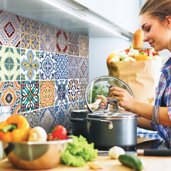 Azulejos L πλάτη προστασίας τοίχου εστιών κουζίνας Ango – 67202