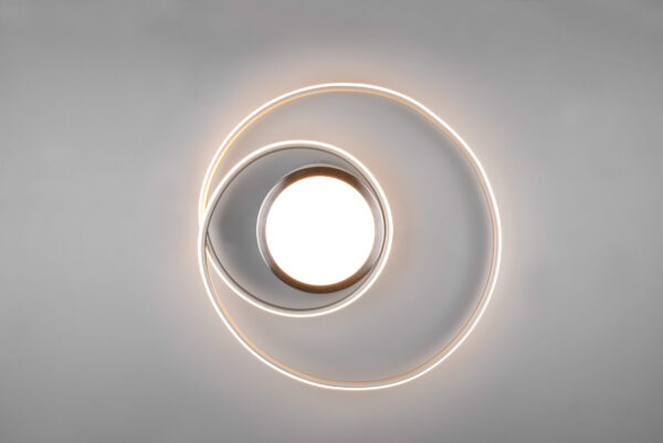 Φωτιστικό Οροφής Trio Lighting  LED 56W Νίκελ Ματ Μεταλλικό Dimmable 6800lm  2700 – 6000K – 672310207