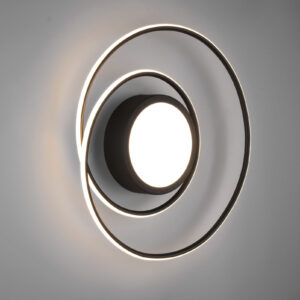 Φωτιστικό Οροφής Trio Lighting  LED 56W Μαύρο Ματ Μεταλλικό Dimmable 6800lm  2700Κ-6000K με Τηλεχειριστήριο – 672310232