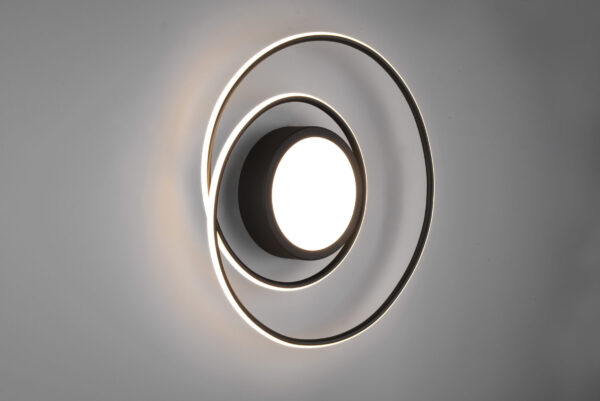 Φωτιστικό Οροφής Trio Lighting  LED 56W Μαύρο Ματ Μεταλλικό Dimmable 6800lm  2700Κ-6000K με Τηλεχειριστήριο – 672310232