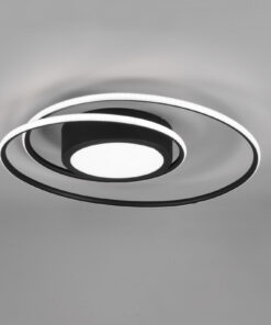 Φωτιστικό Οροφής Trio Lighting LED 56W Μαύρο Ματ Μεταλλικό Dimmable 6800lm 2700Κ-6000K με Τηλεχειριστήριο – 672310232