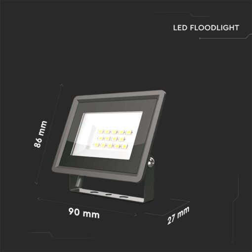 10W LED Προβολέας Μαύρο Σώμα V-TAC IP65 Θερμό 3000K – 6727